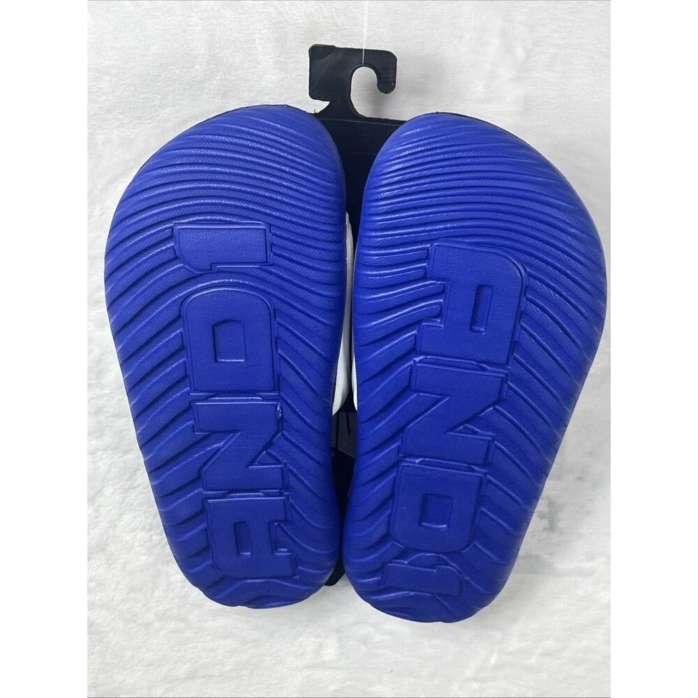 AND1 Busain Men's Slide Sandal Adjustable White Black Blue Size 9 NEW